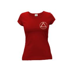 T-shirt damski bordowo-czerwony Rozmiar XL
