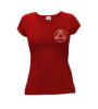 T-shirt damski bordowo-czerwony